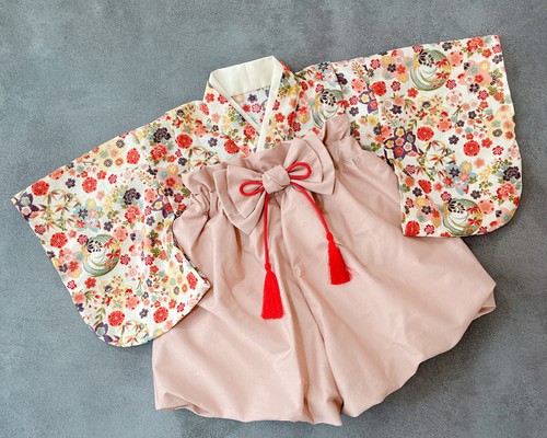 【ベビー袴】桜 アイボリー/くすみブルー 60-70 楽天市場】【5%/10%クーポン配布中〜！】 【楽天1位】 ベビー袴