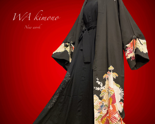 優雅な風格 留袖 着物ガウン 羽織 着物リメイク カーディガン 和装