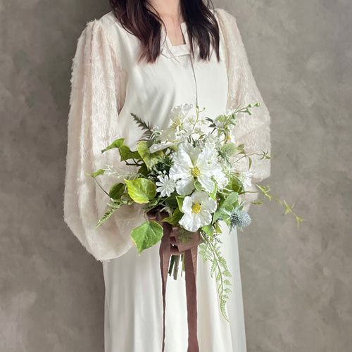 ウェディングブーケ　ブートニア 楽天市場】ウェディングブーケ アイボリー ブーケ ブートニア