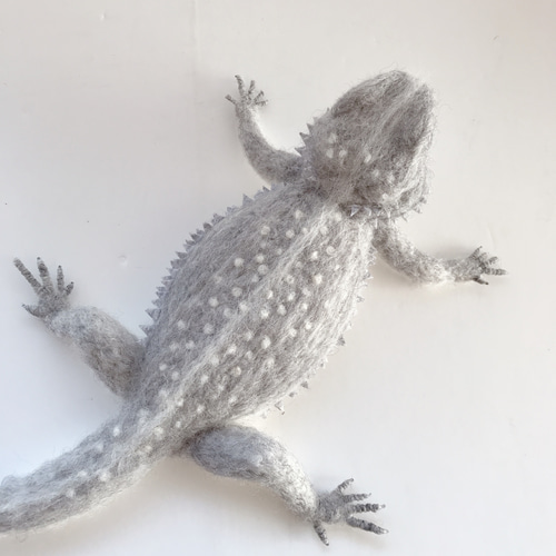 フトアゴヒゲトカゲ Zero 羊毛フェルト 羊毛フェルトで爬虫類