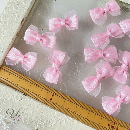 現品のみ^ ^オーガンジー リボン♡パープル♡シェル♡うさぎ レシピNo.KR1057 オーガンジーリボンのフリルポニーフック – 貴