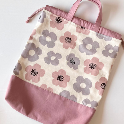 北欧風お花の入園入学3点セット レッスンバッグ+シューズケース+ 北欧風お花の入園入学3点セット レッスンバッグ+シューズケース+