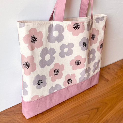 カラフルフラミンゴ柄　北欧風　ハンドメイド　レッスンバッグ　入園入学準備 入園 入学 バッグ 4点セット】【北欧シンプル無地】レッスン