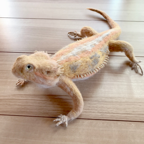 フトアゴヒゲトカゲ normal 羊毛フェルト 羊毛フェルトで爬虫類