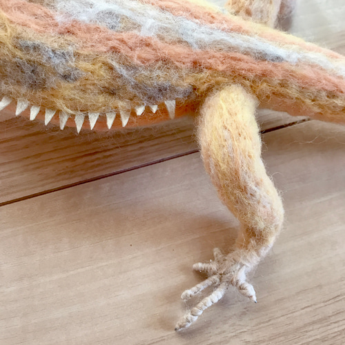フトアゴヒゲトカゲ normal 羊毛フェルト 羊毛フェルトで爬虫類