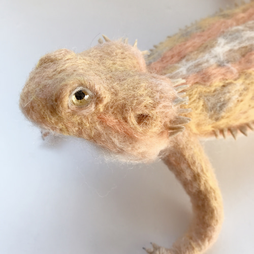 フトアゴヒゲトカゲ normal 羊毛フェルト 羊毛フェルトで爬虫類「とか