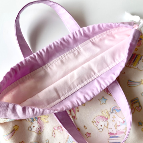 ゆめかわユニコーンの入園入学3点セット レッスンバッグ+シューズ