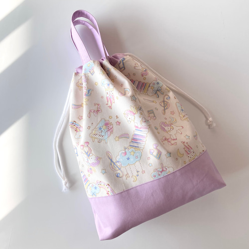 ゆめかわユニコーンの入園入学3点セット レッスンバッグ+シューズ