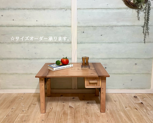 ローテーブル　折り畳み式　ハンドメイド　値下げ相談可 76afd33425c2236b0d50bbf33b9381