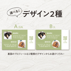 【２頭限定】『シンプルデザイン』ペット名刺・うちの子名刺・犬の名刺 9枚目の画像