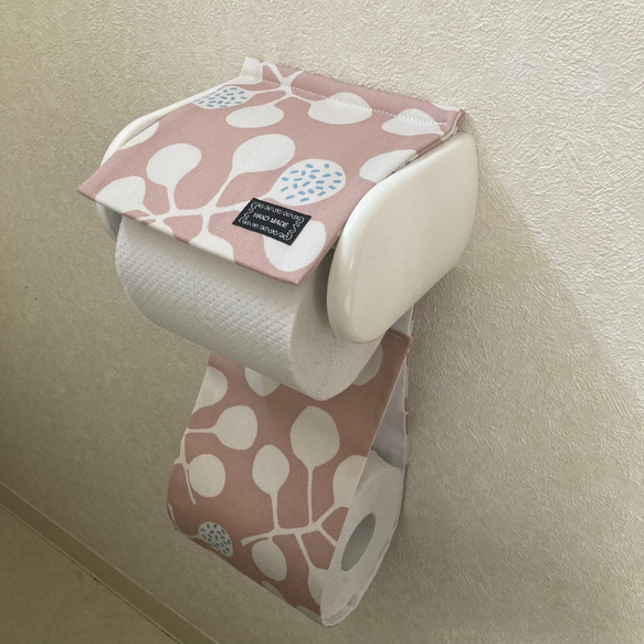 まんまる葉っぱ　トイレットペーパーホルダーカバー 5枚目の画像