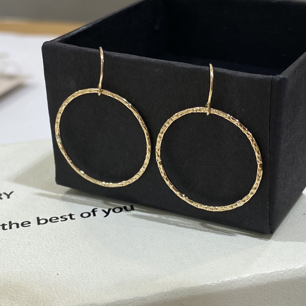 【14K GOLD FILLED】P139 1.2mmX20mm 柄 フープ フック  14KGF