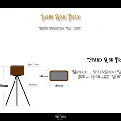 アイアンアッシュトレイ(三脚型)　灰皿　スタンド灰皿　プランター　オールハンドメイド品 10枚目の画像