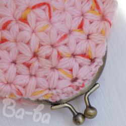 Ba-ba handmade Jasmine Stitch crochet mini-pouch No.C1716 第6張的照片