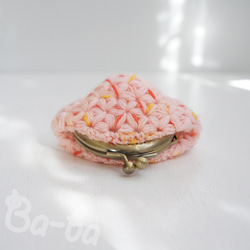 Ba-ba handmade Jasmine Stitch crochet mini-pouch No.C1716 第3張的照片