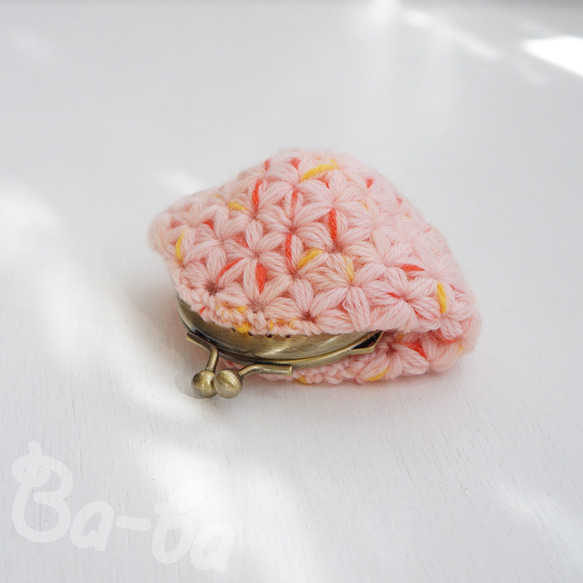 Ba-ba handmade Jasmine Stitch crochet mini-pouch No.C1716 第2張的照片