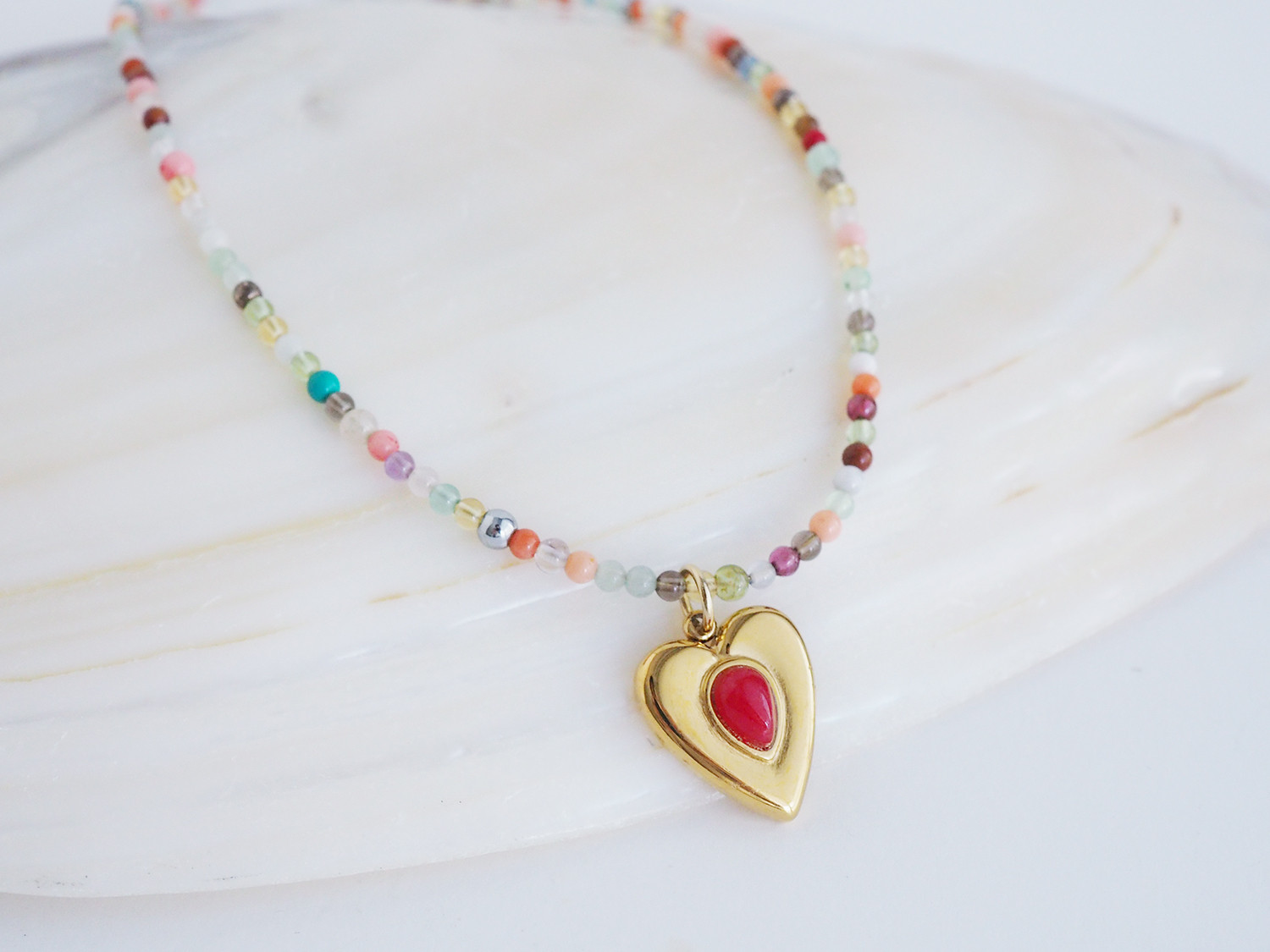 マルチ天然石ネックレス