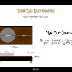 アッシュトレイ＆コースター(卓上型)　灰皿　卓上灰皿　オールハンドメイド品 9枚目の画像