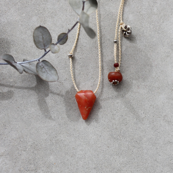 アンティークカーネリアンネックレス