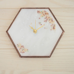 母の日にも♪さくら咲く♪桜色ステンドグラスの掛け時計 11枚目の画像