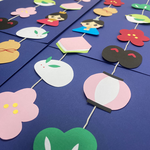 ひなまつり ガーランド 3月 春 壁面飾り 壁面 吊るし飾り ガーランド