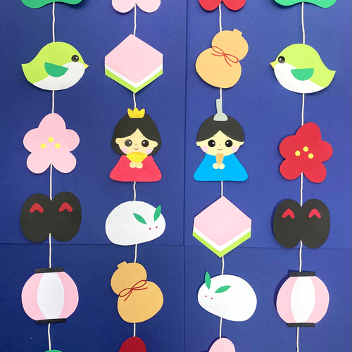 ひなまつり ガーランド 3月 春 壁面飾り 壁面 吊るし飾り ガーランド