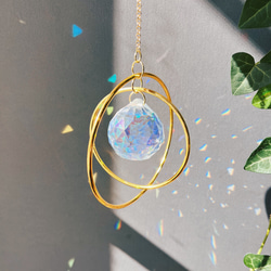 ハンドメイド SUN CATCHER インテリアサンキャッチャー 40mmクリスタル 1枚目の画像