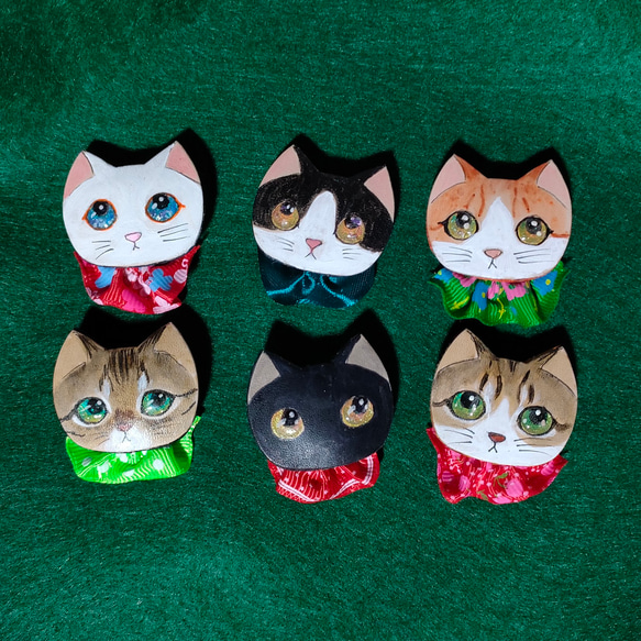 猫顔のブローチ オーダーをお受けいたします ブローチ muku2 通販 