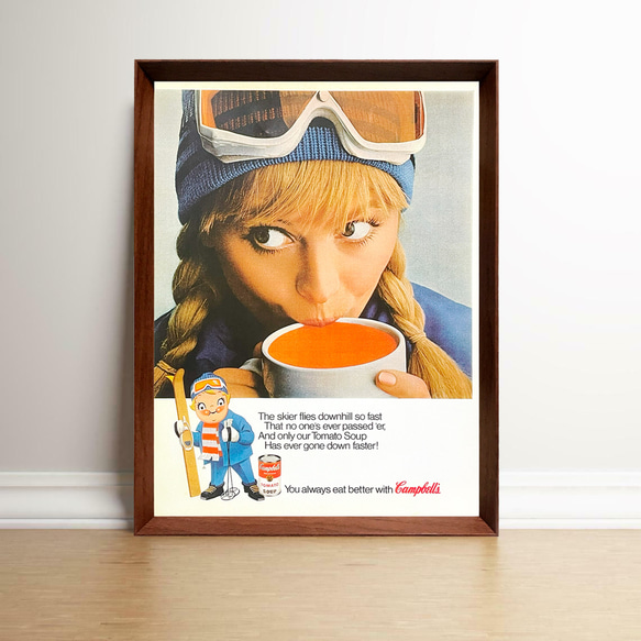 キャンベル スープ スキー 1960年代 アメリカ ヴィンテージ 雑誌 広告