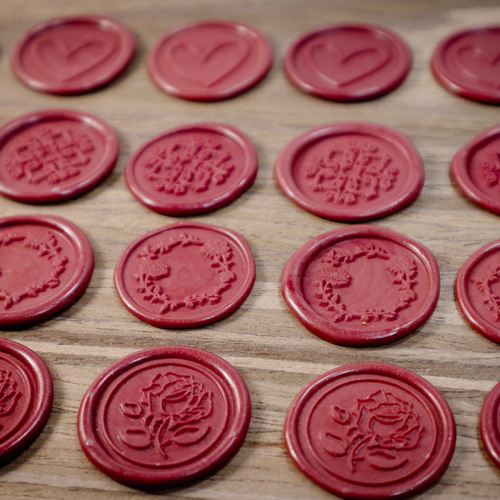 シーリングスタンプ ワックスシール【アンティークレッド】10枚セット  