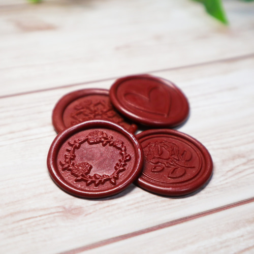 シーリングスタンプ ワックスシール【アンティークレッド】10枚セット