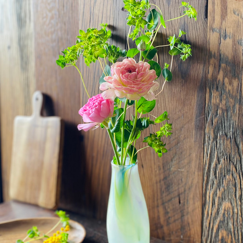 809 花器　花瓶　フラワーベース　池坊　一輪挿し KINTO フラワーベース LUNA 80×130mm キントー フラワー 花器