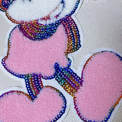 796.可愛いミッキーのモコモコBIG刺繍ワッペン 3枚目の画像