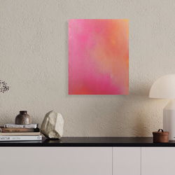[山茶花]室內藝術-粉紅色漸層(F-#3) 第3張的照片
