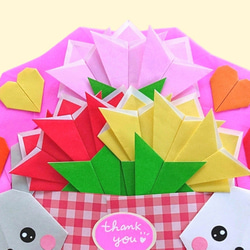 折り紙リース ✼ 母の日 カーネーション ① 4枚目の画像