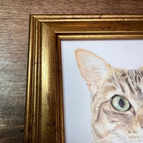 猫のミニ肖像画(オーダーメイド) 絵画 ペットアートカルモ 小倉