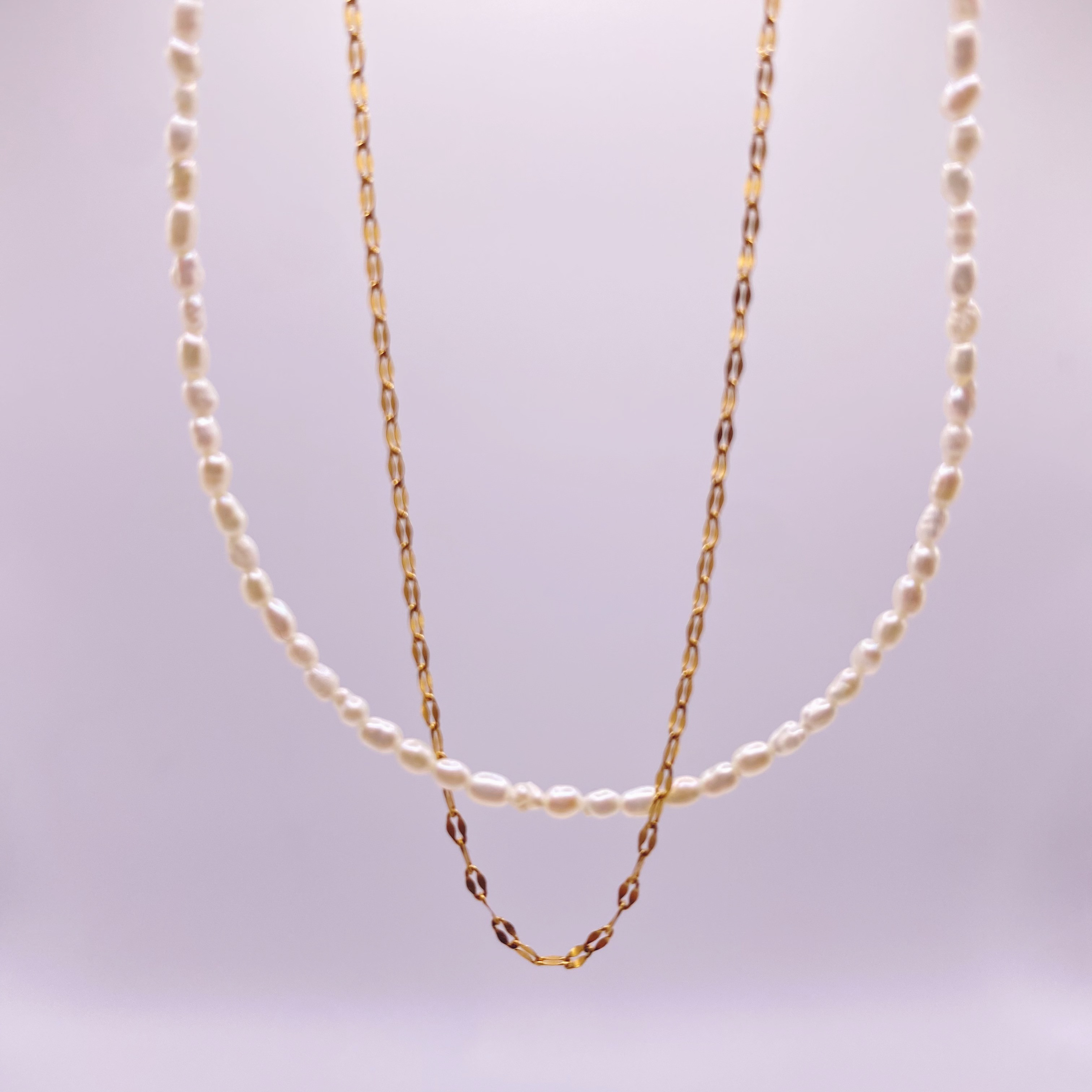 two line necklace   サージカルステンレス