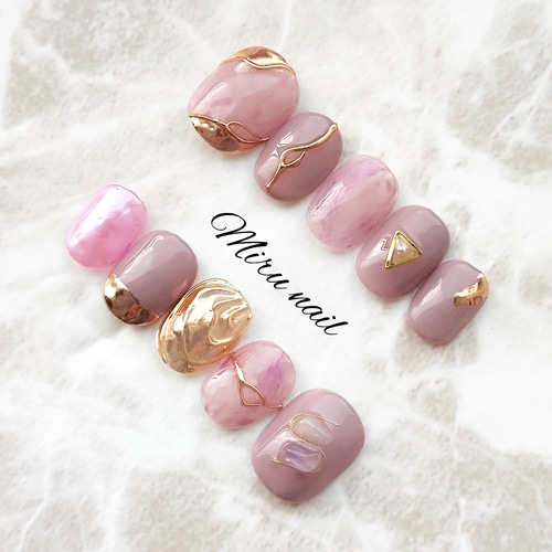 パープル ニュアンス ネイルチップ 71OcbgxUPqL.jpg