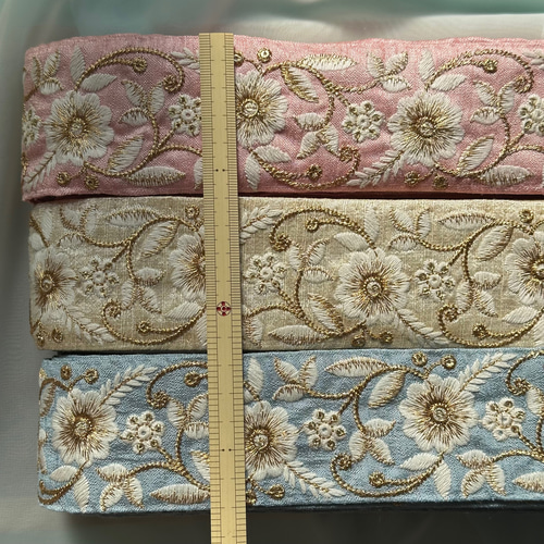 インド刺繍リボン 1ロール 素晴らし 