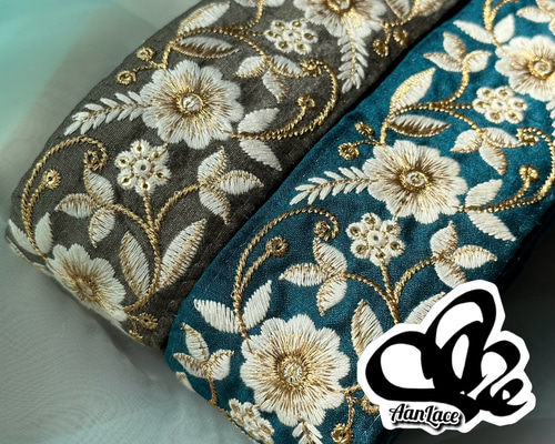 オープン記念特別価格_インド刺繍リボン_半ロール/1ロール