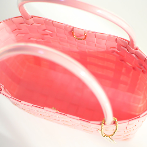 GOLD×サクラピンク S 2WAYプラカゴバッグ【受注製作】 かご