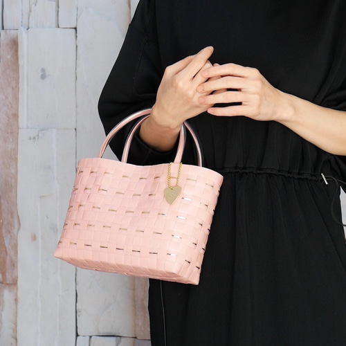 GOLD×サクラピンク S 2WAYプラカゴバッグ【受注製作】 かご