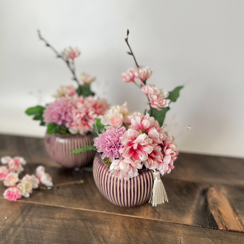 ハンドメイド❣️春のフラワーアレンジ桜の花❣️ ハンドメイド❣️春のフラワーアレンジ桜の花❣️ ハンドメイド