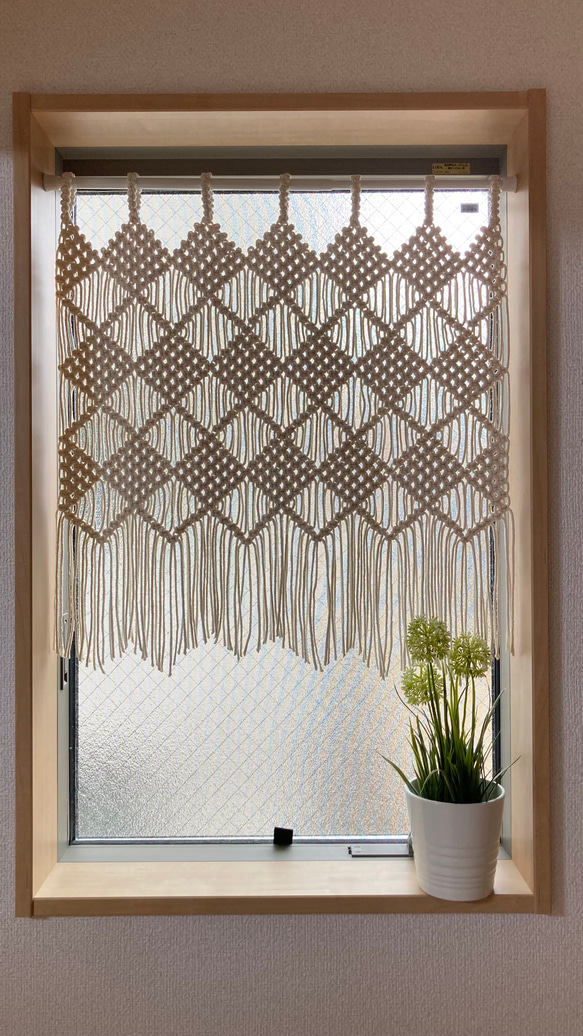 No.2］マクラメ編み カフェカーテン カーテン tena-macrame 通販