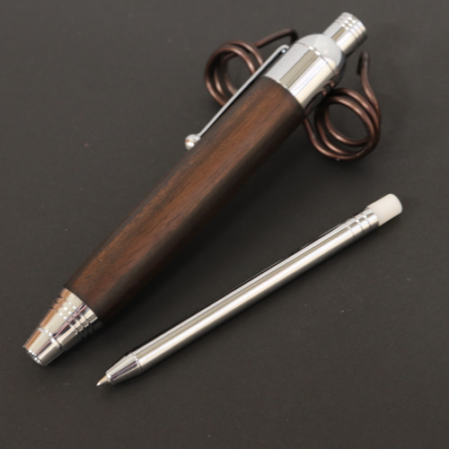 黒檀スケッチペンシル5.6mm+ボールペンインサート クラッチペンシル5.6