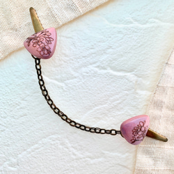 桜の焼き絵　ストールクリップ　羽織留め 4枚目の画像