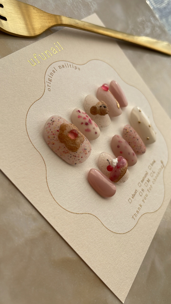 toypoodle＆strawberry donut nail 2枚目の画像