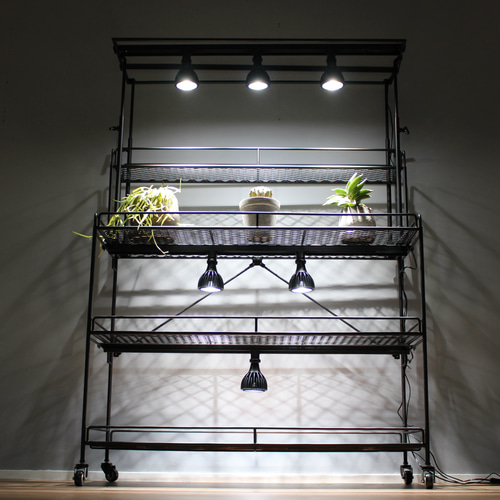 横幅をオーダー L150W45植物棚 ライティングレール ボタニカルシェルフ