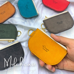 《Mulch case》サッとお出掛け！小さな財布⭐︎コインケース⭐︎小銭入れ⭐︎カードケース⭐︎高級本革使用！ 1枚目の画像