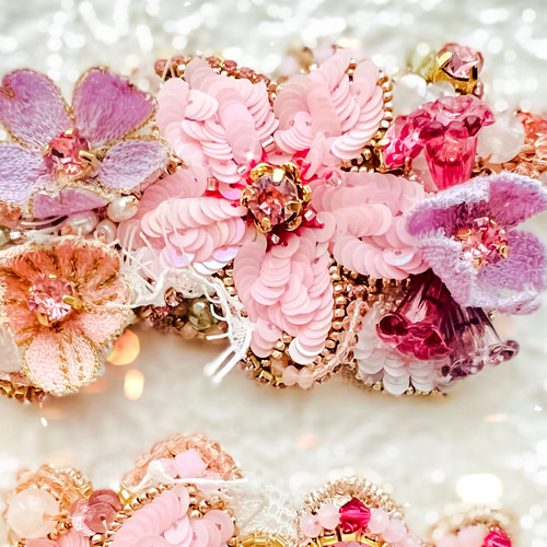予約商品　春の桜ビジューバレッタ 純銀バレッタ桜 – 日々の京都物産展